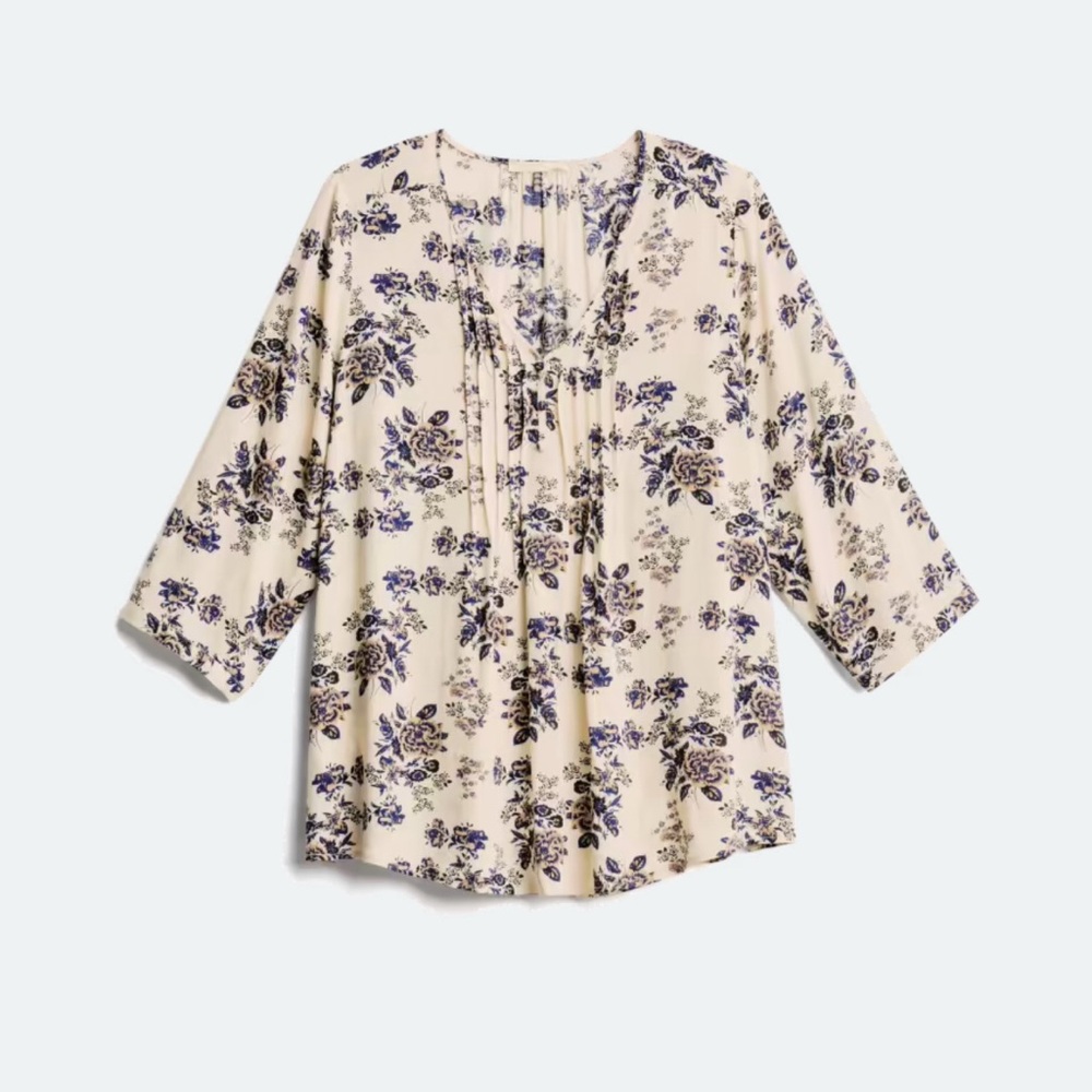 Floral V-Neck Women's Top